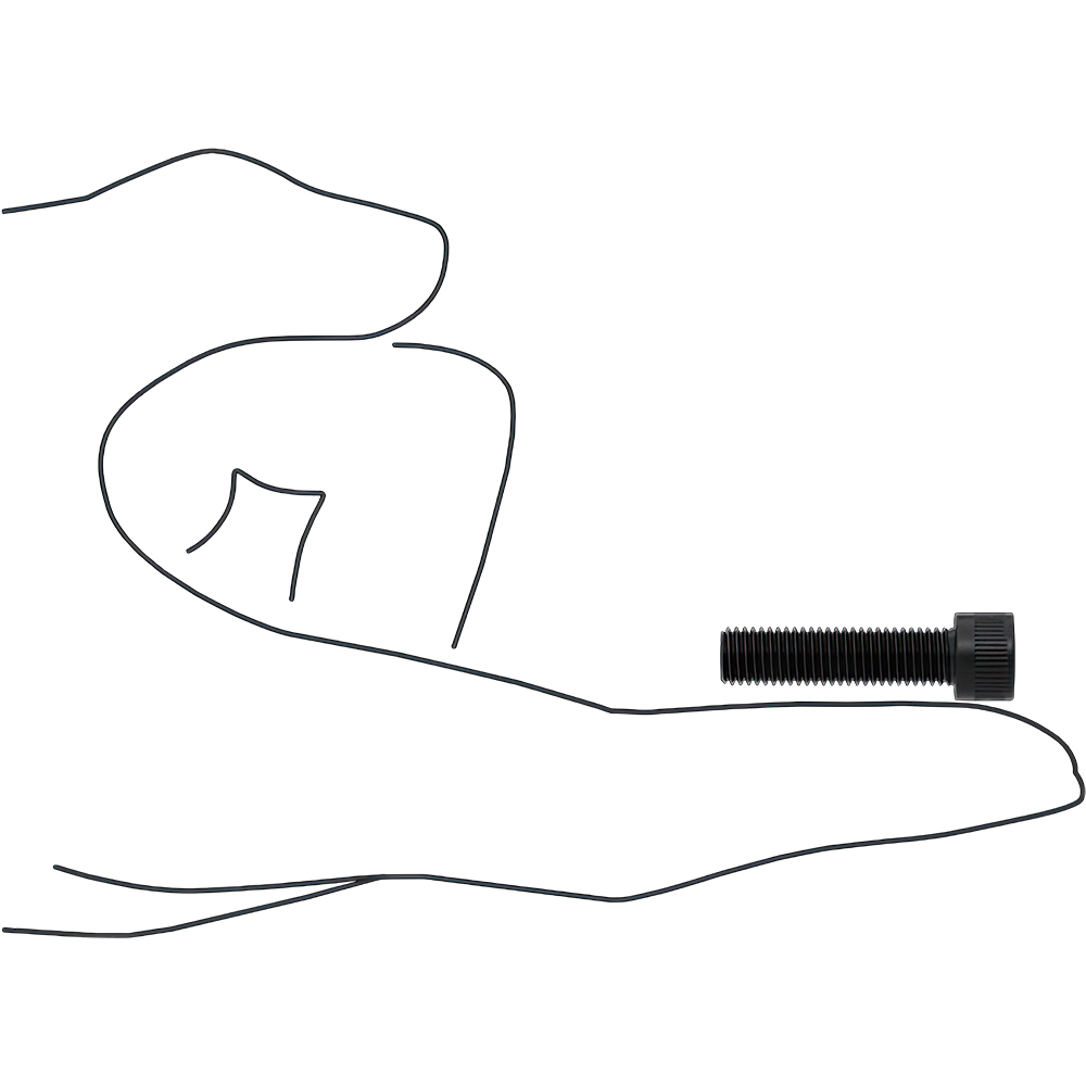 GripKit Hardware Kit, Includes 3/16" Hex L-Key & 1/4"-28 1" Socket Head Screw for AR Grip Mounting